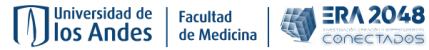 Logo Facultad de Medicina Uniandes y ERA 2048